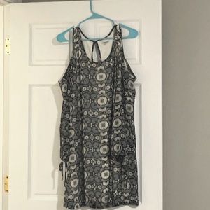 Blue floral cold shoulder dress